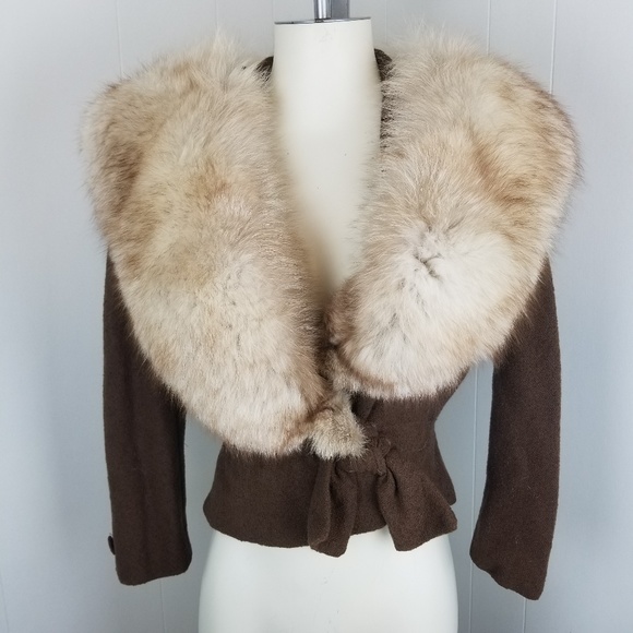 Vintage Jackets & Blazers - VINTAGE Icove & Young Romantique Anglo Fabrics Fur